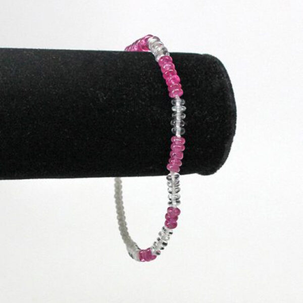 Pink Sapphire & White Beryl Bracelet