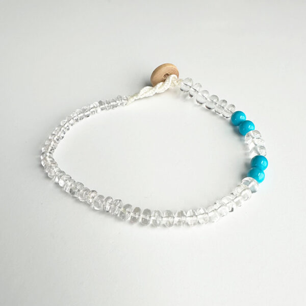 White Beryl & Turquoise Bracelet