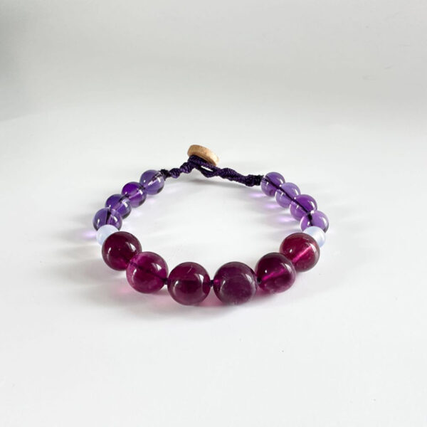 Renewal™ Bracelet: Purple Fluorite with Amethyst & Blue Chalcedony