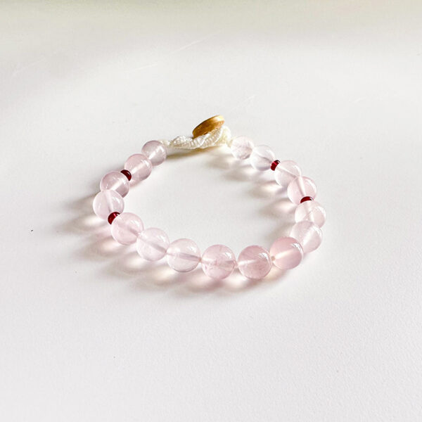 Rose Quartz & Red Spinel Bracelet