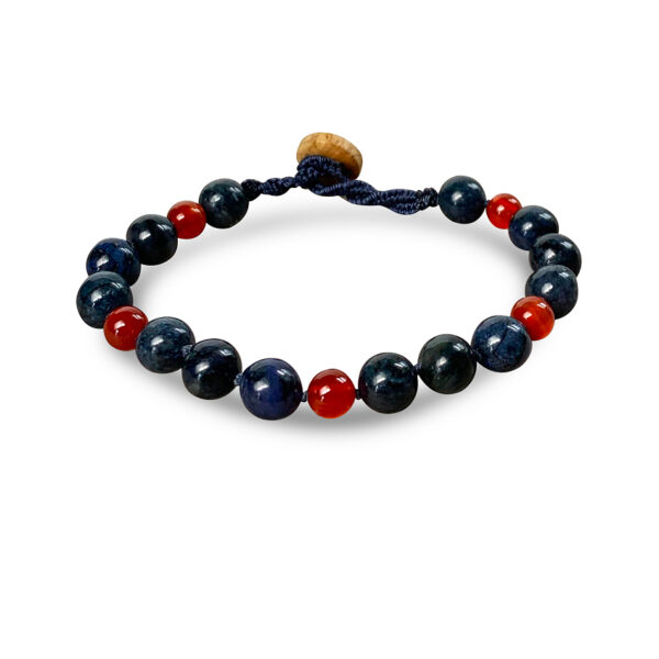 Dumortierite & Carnelian Bracelet