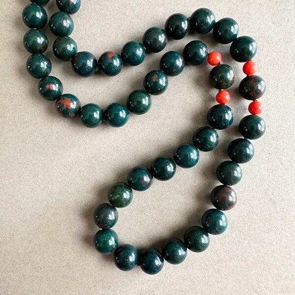 Bloodstone & Red Coral Necklace