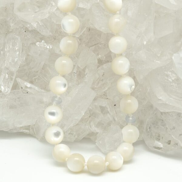 Mother of Pearl & Blue Chalcedony Necklace