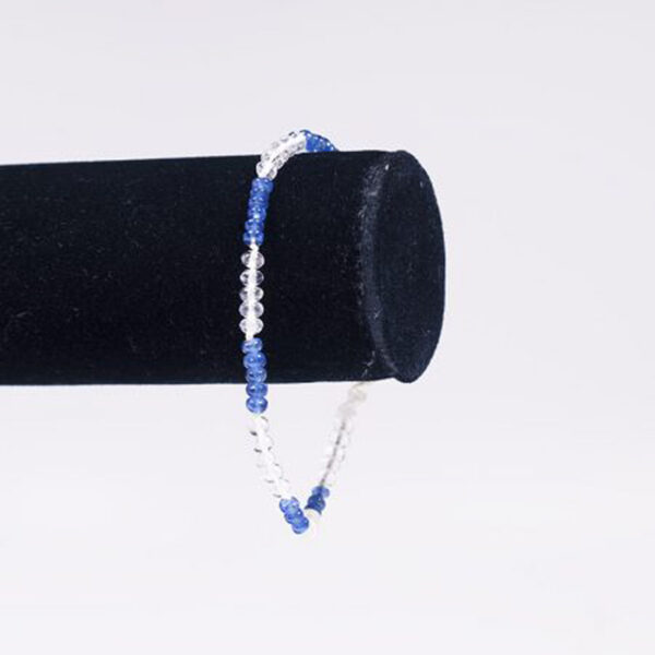 Blue Sapphire & White Beryl Therapy Strand (Bracelet)
