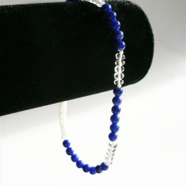 Indigo & White Beryl Therapy Strand (Bracelet)