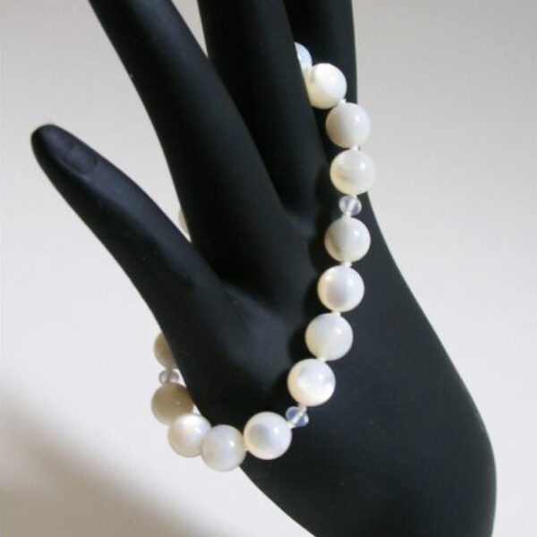Mother of Pearl & Blue Chalcedony Bracelet