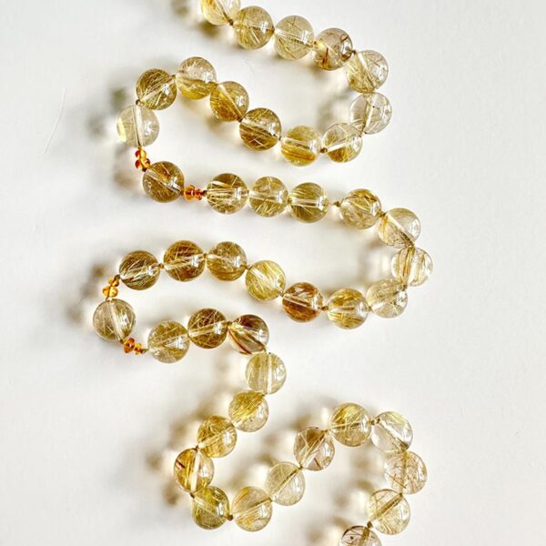 Rutilated Quartz & Spessartite Necklace