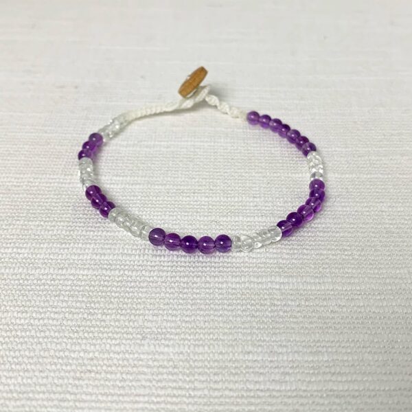 Amethyst & White Beryl Therapy Strand (Bracelet)