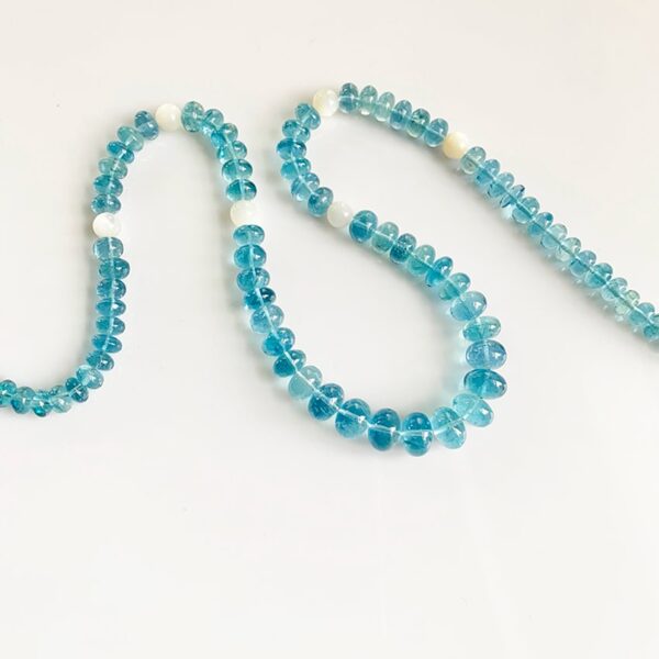Aquamarine & Mother of Pearl Necklace