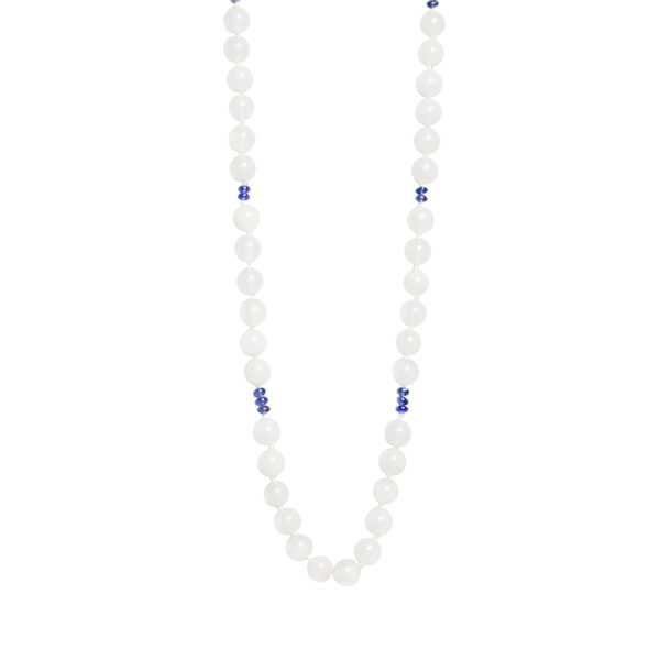 Nourishing Blue Ray Necklace: Blue Sapphire & White Quartz