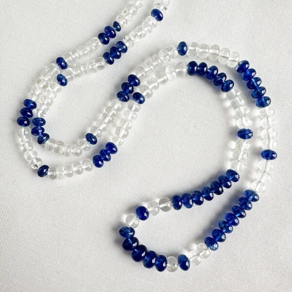 Blue Sapphire & White Beryl Necklace