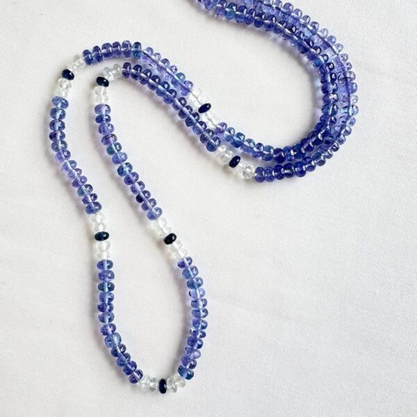 Chakra Guardian™ Necklace: Tanzanite with White Beryl & Blue Sapphire
