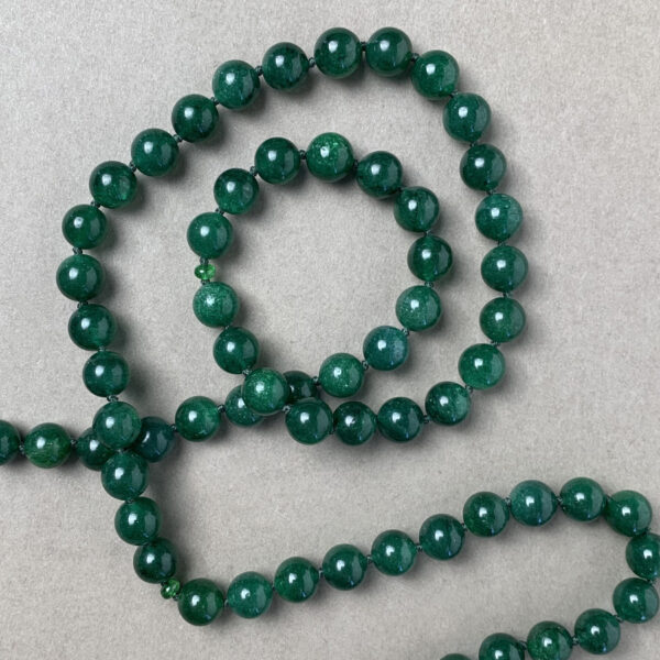 Dark Green Aventurine & Tsavorite Necklace
