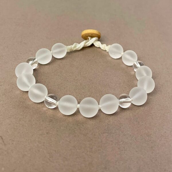 Harmony™ Bracelet: Clear Quartz & Frosted Quartz