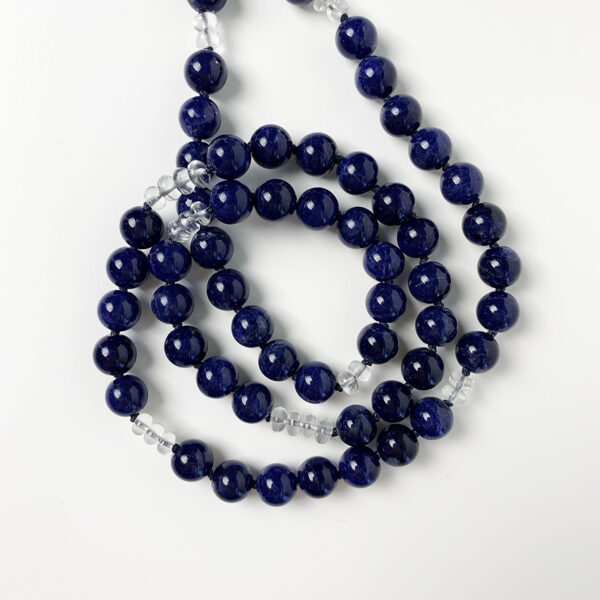 Indigo & White Beryl Necklace