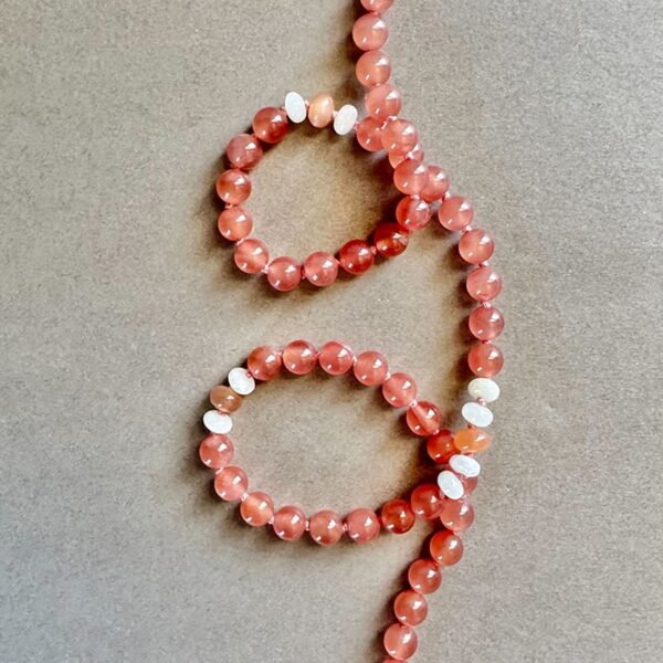 Loving Me™ Necklace: Rhodochrosite with Peach Moonstone & Marble