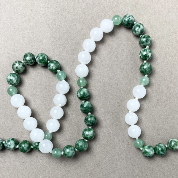 My Ally™ Necklace: Tree Agate with White Quartz & Light Green Aventurine