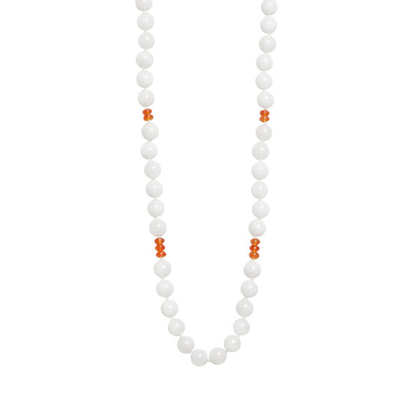 Nourishing Orange Ray Necklace: Brilliant Carnelian & White Quartz