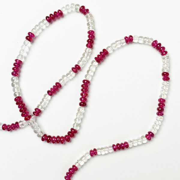 Pink Sapphire & White Beryl Necklace