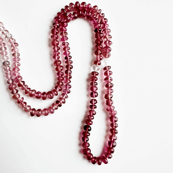 Pink Tourmaline & White Tourmaline Necklace