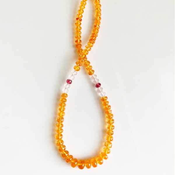 Sunray™ Necklace: Spessartite with Rhodolite & Rosellite