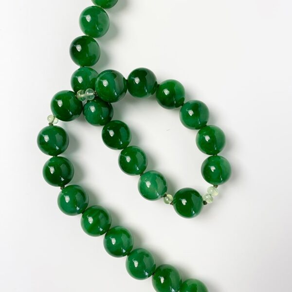 Green Nephrite Jade & Prehnite Necklace