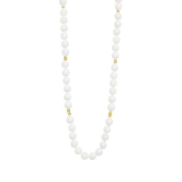 Nourishing Yellow Ray Necklace: Yellow Sapphire & White Quartz