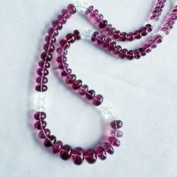 Purple Tourmaline & White Beryl Necklace