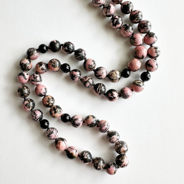 Mountain Pose™ Necklace: Black Rhodonite & Onyx